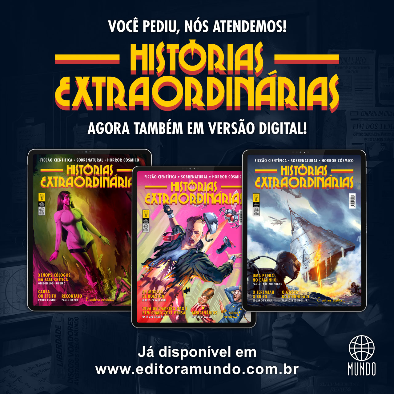 Revista Histórias Extraordinárias agora está disponível também em versão digital | Editora Mundo
